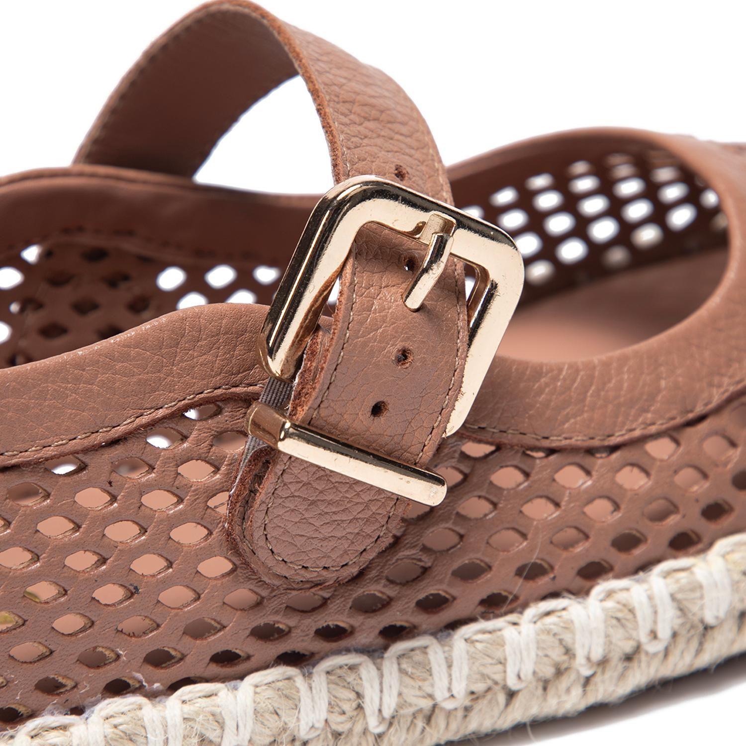 Alpargata de cuero mujer Gacel camel Mirta 0661321-6