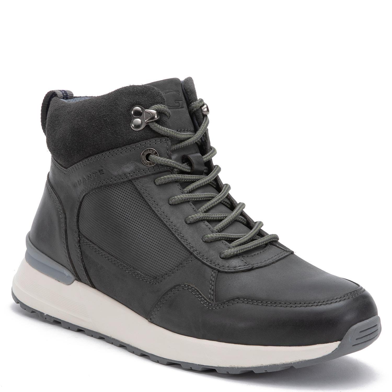 Zapatilla Caña Alta de cuero hombre Guante gris Kioto-2