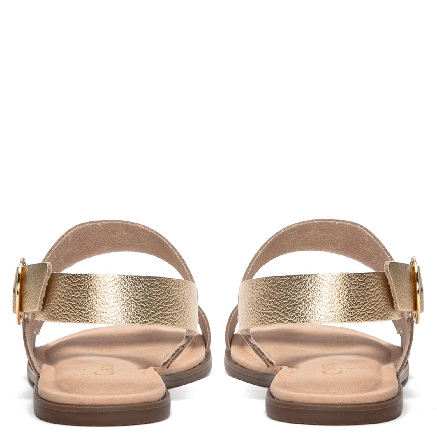 Sandalia de cuero mujer Gacel dorado Kelsie-4