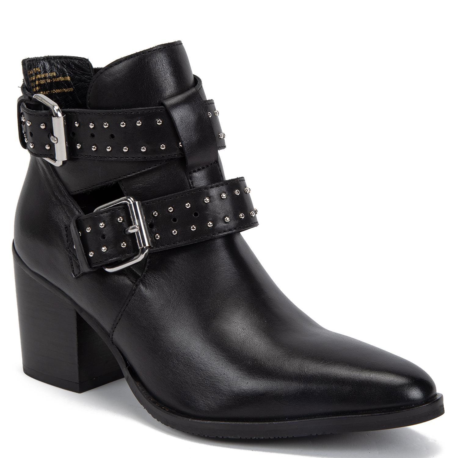 Botin de cuero mujer Gacel negro Bruna-2
