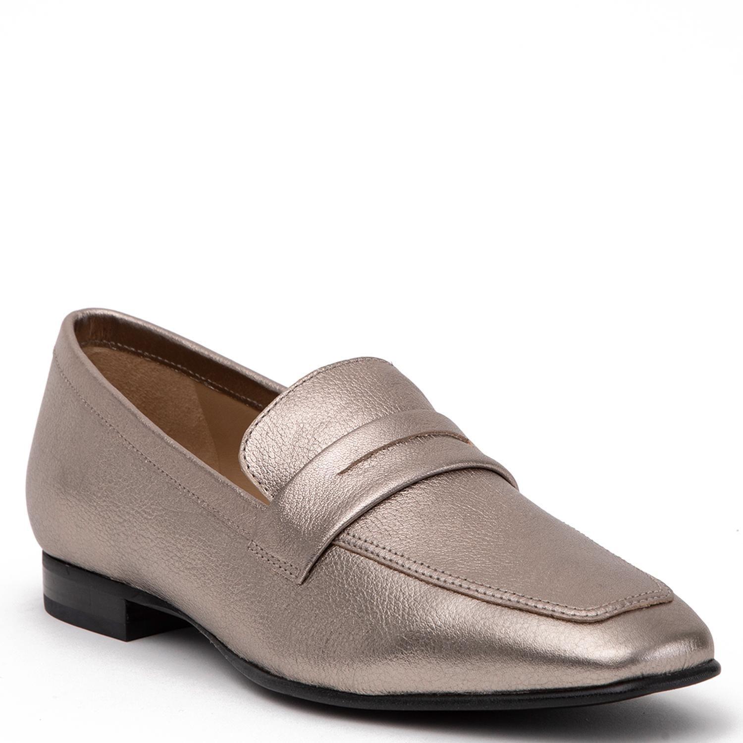 Mocasin de cuero mujer Gacel acero Cruxi 0660754-2