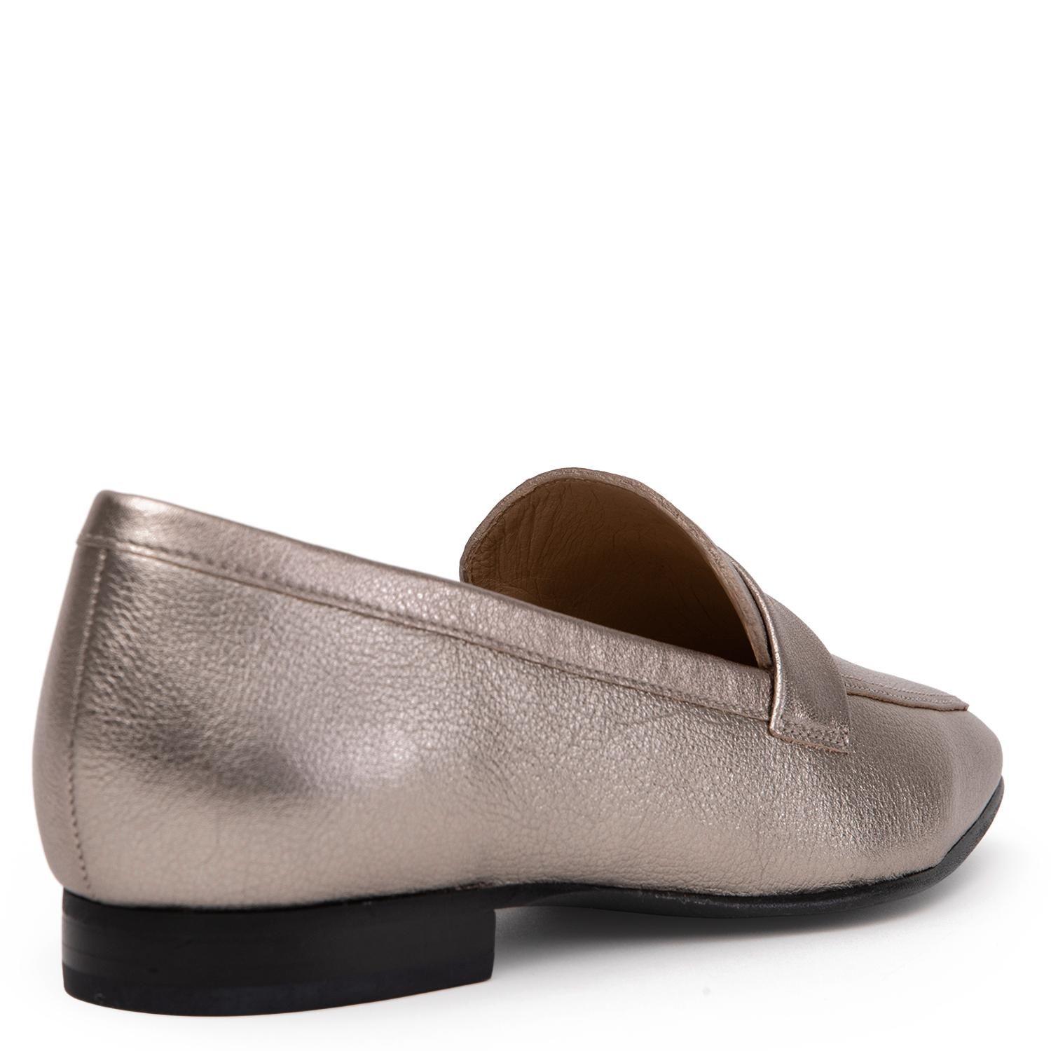 Mocasin de cuero mujer Gacel acero Cruxi 0660754-4