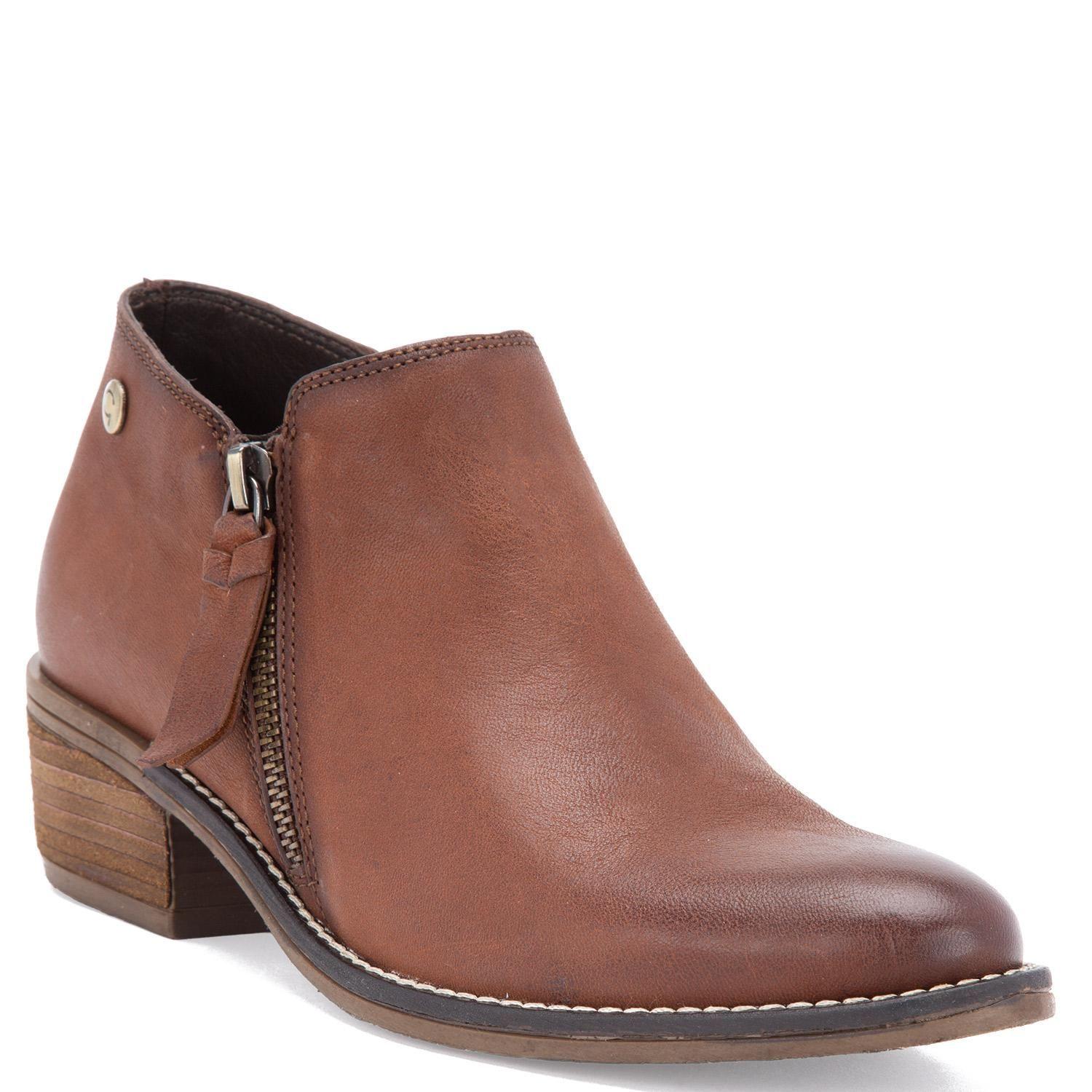 Botin de cuero mujer Gacel tostado Gina-4