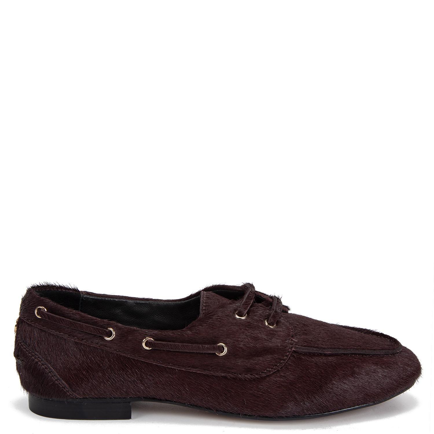 Mocasin de cuero mujer Gacel burdeo Quinn-0