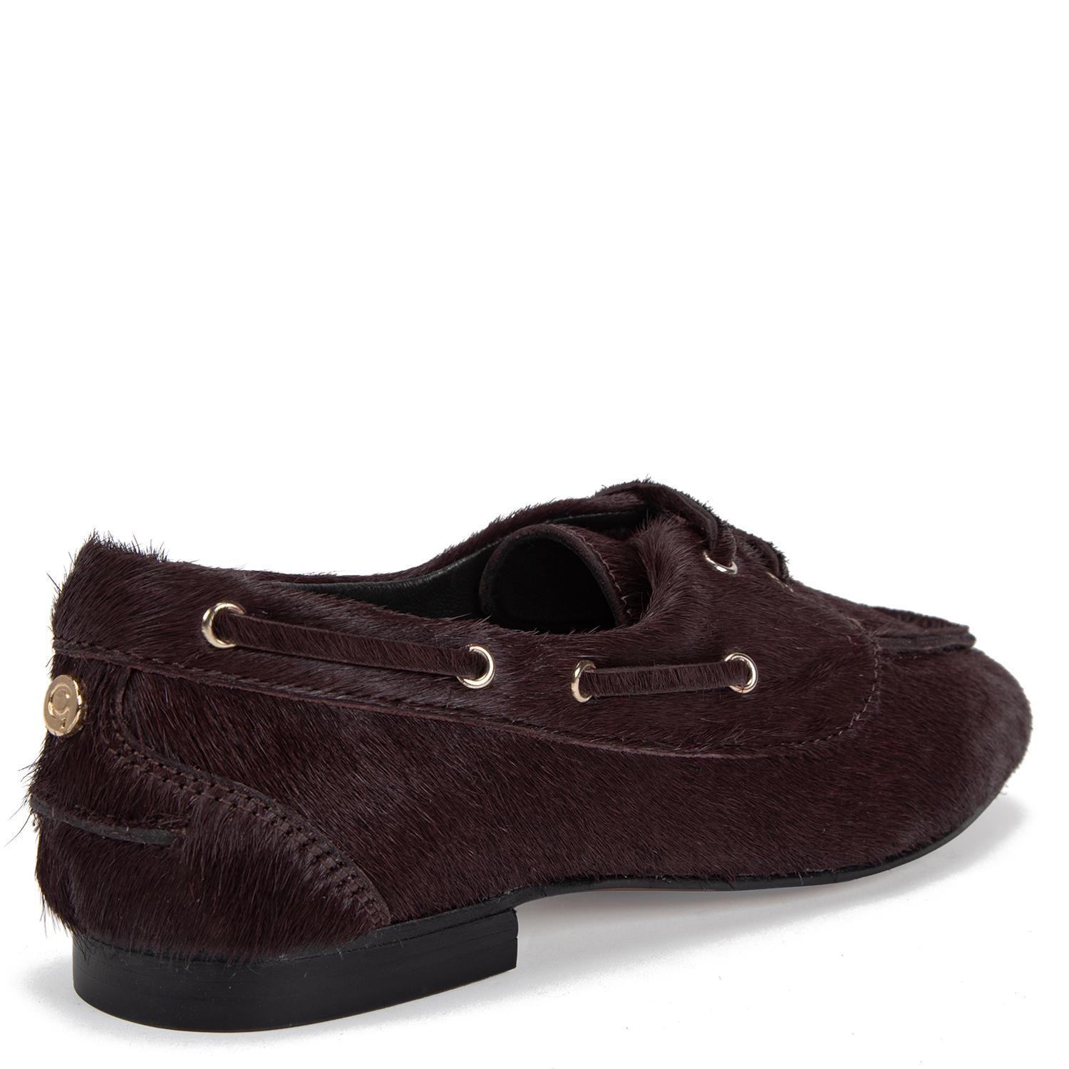 Mocasin de cuero mujer Gacel burdeo Quinn-4