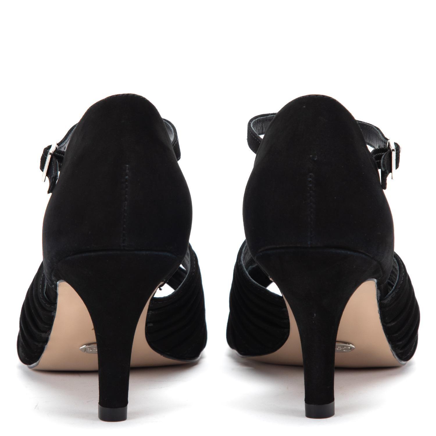 Sandalia de cuero mujer Gacel negro Enola 0661203-4