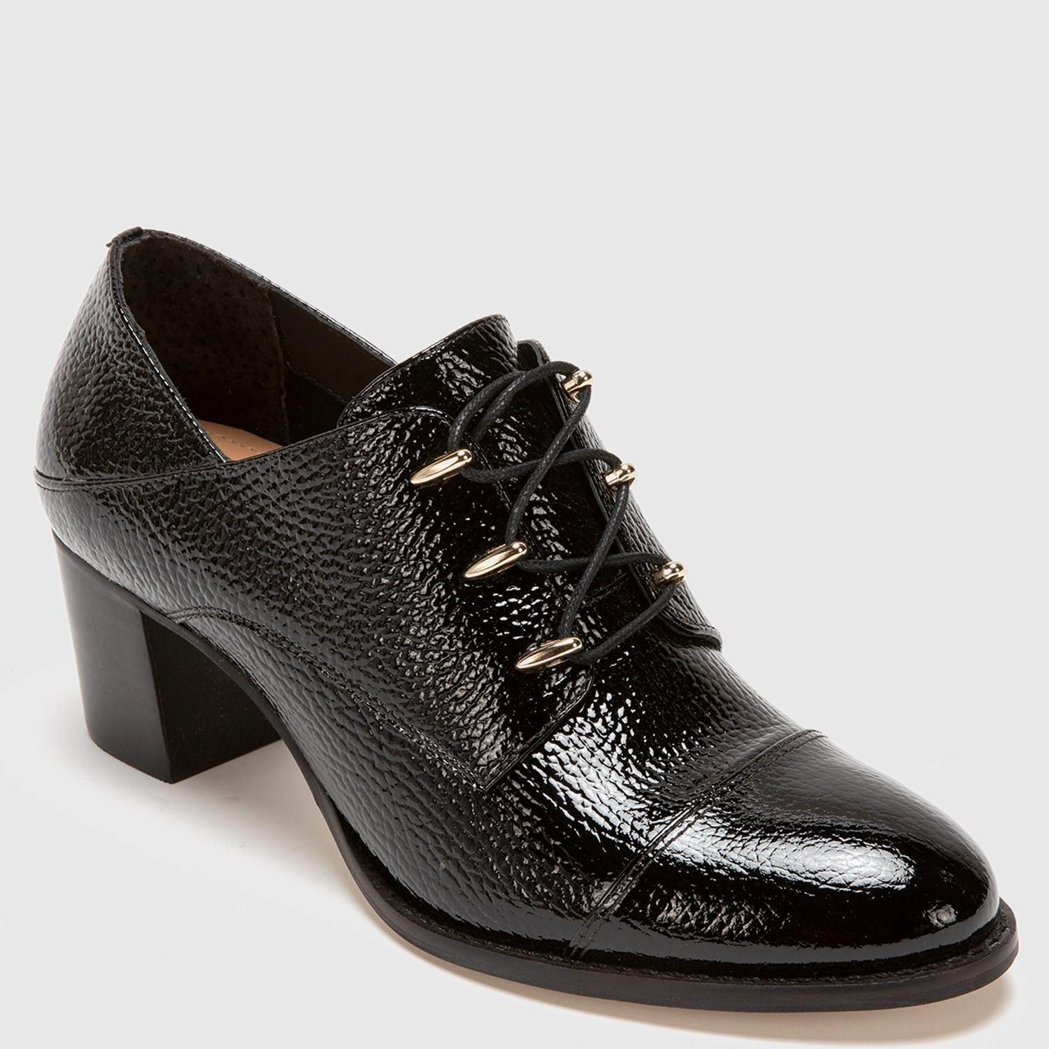 Zapato de cuero mujer Gacel negro Claudia 0658720-2