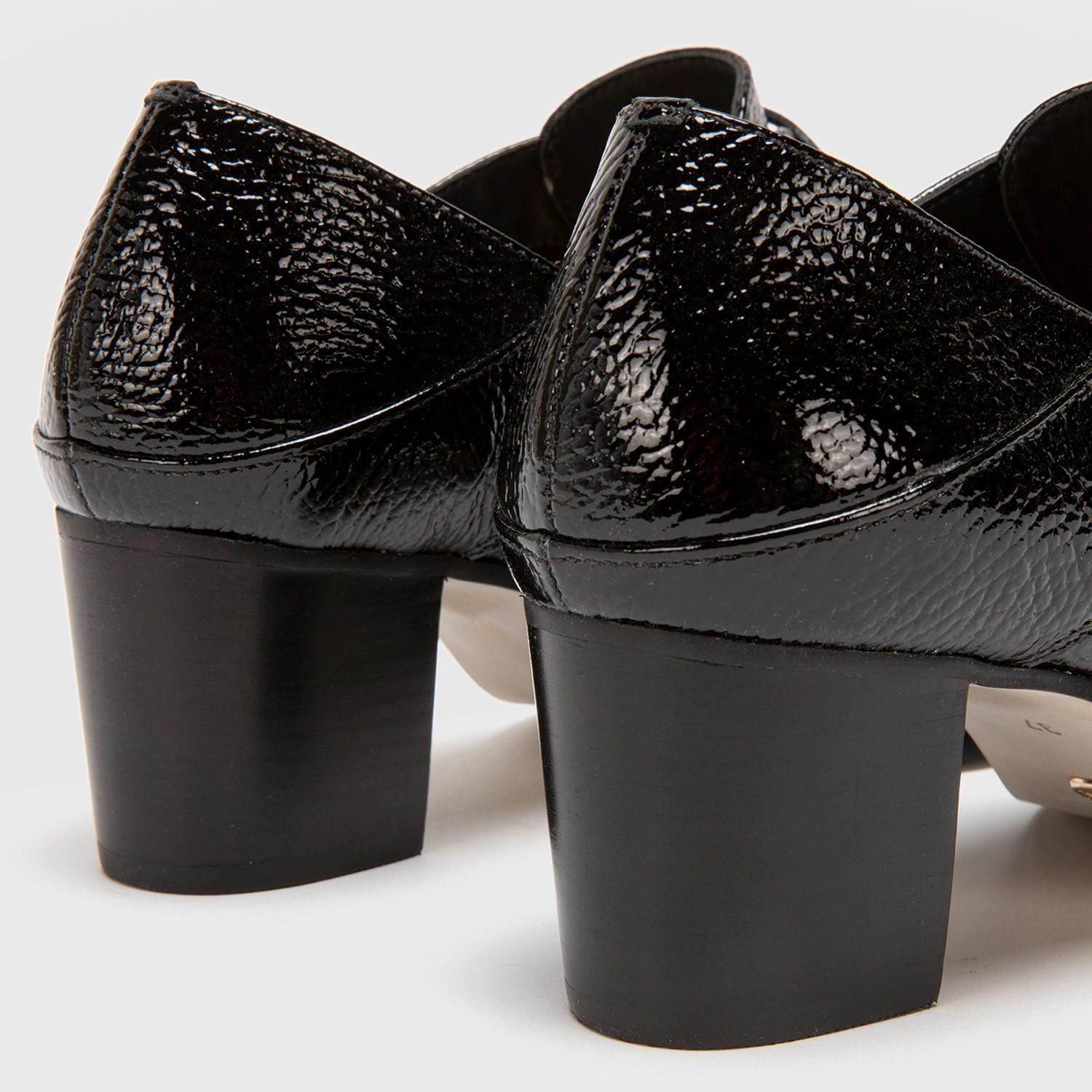 Zapato de cuero mujer Gacel negro Claudia 0658720-3
