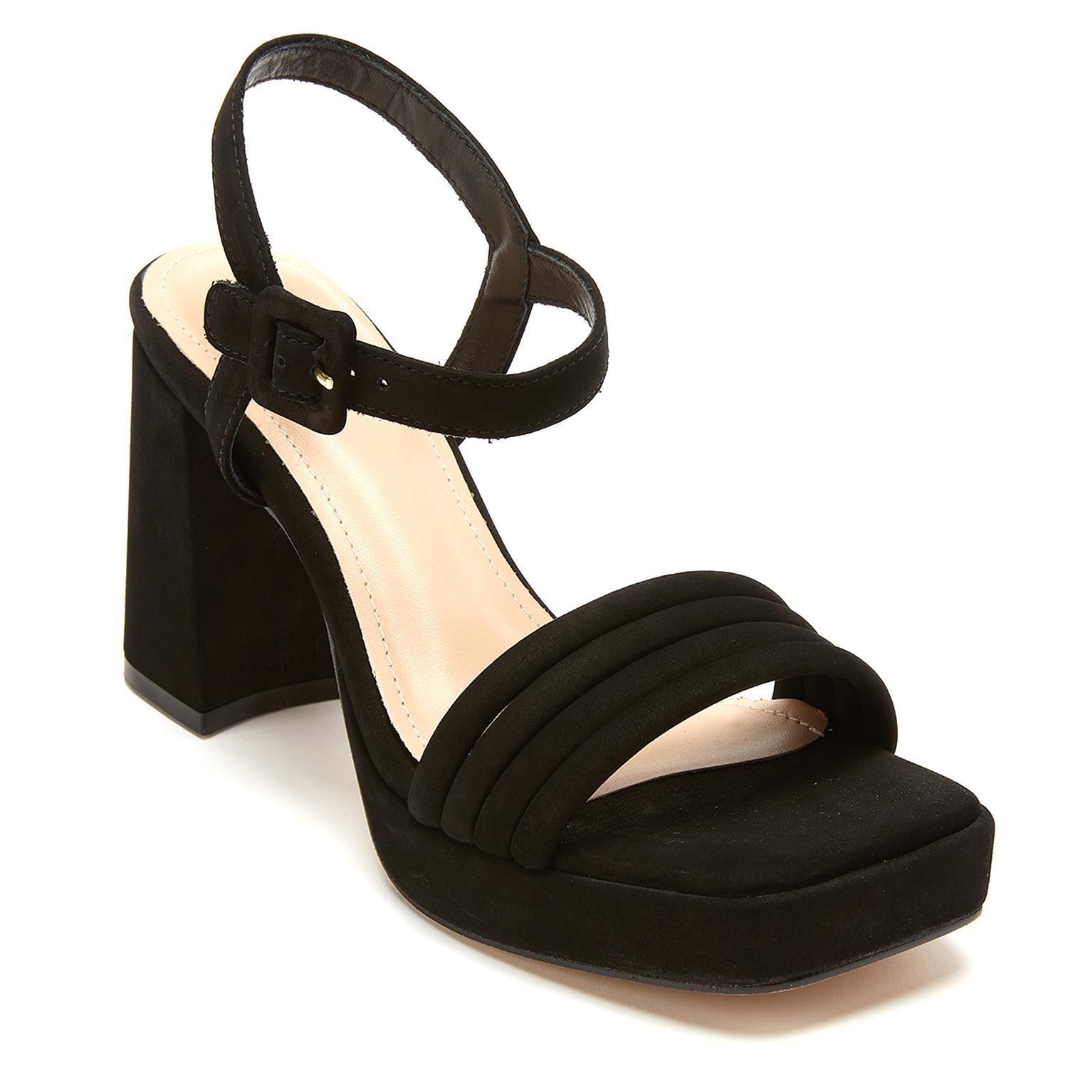 Sandalia de cuero mujer Gacel Negro Mabel 0659617-2