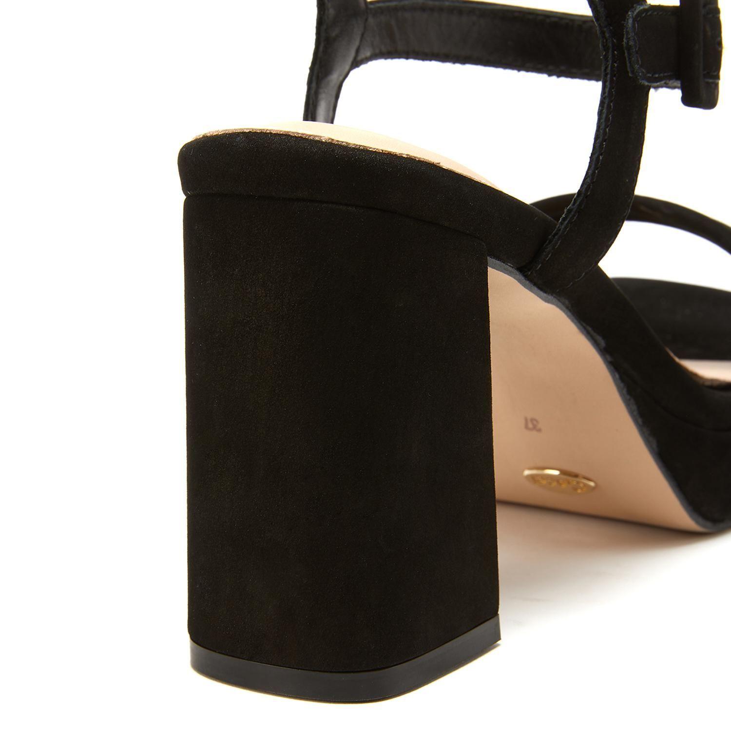 Sandalia de cuero mujer Gacel Negro Mabel 0659617-3