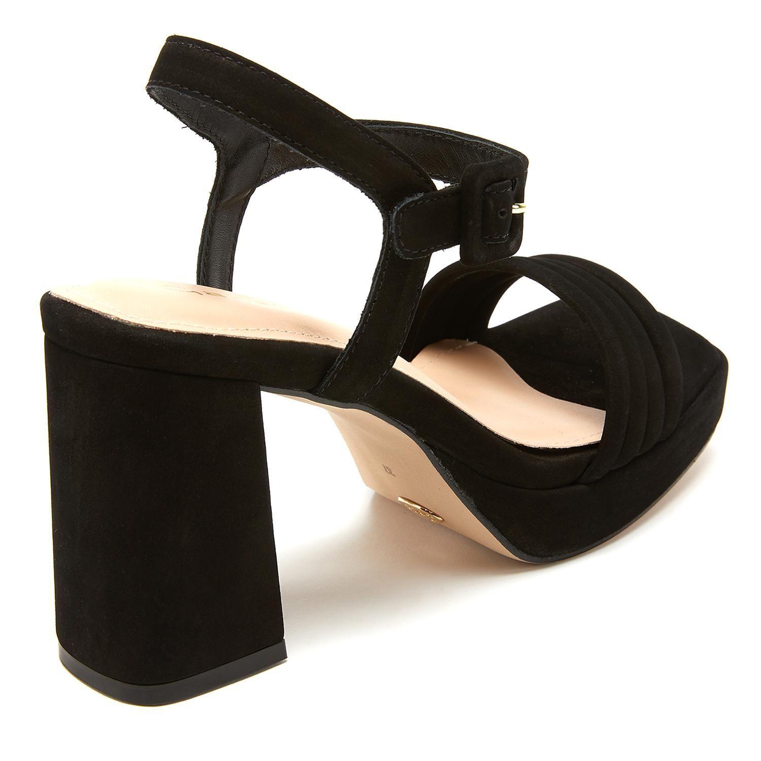 Sandalia de cuero mujer Gacel Negro Mabel 0659617-4