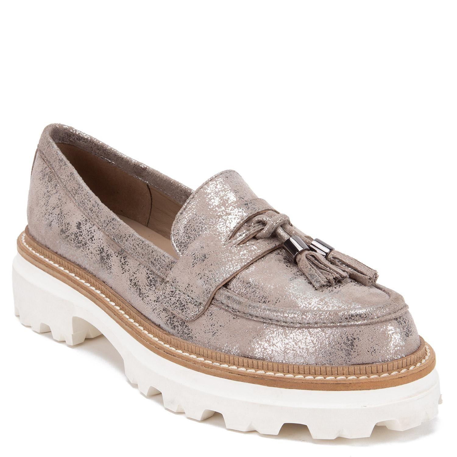 Mocasin de cuero mujer Gacel Plateado Eve-2