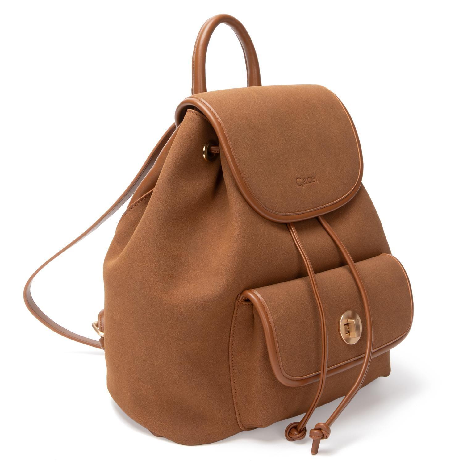 Mochila mujer Gacel tostado grande-2