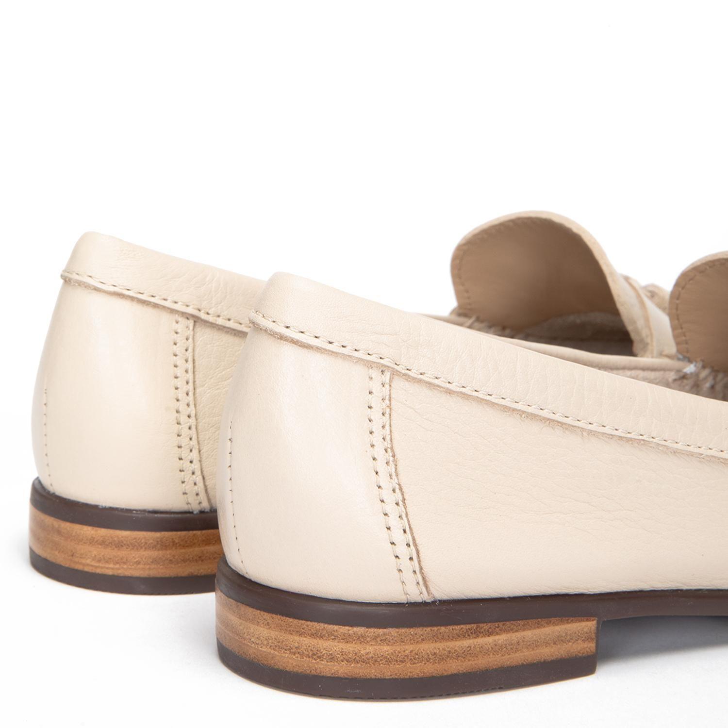 Mocasin de cuero mujer Gacel crudo Siri-6