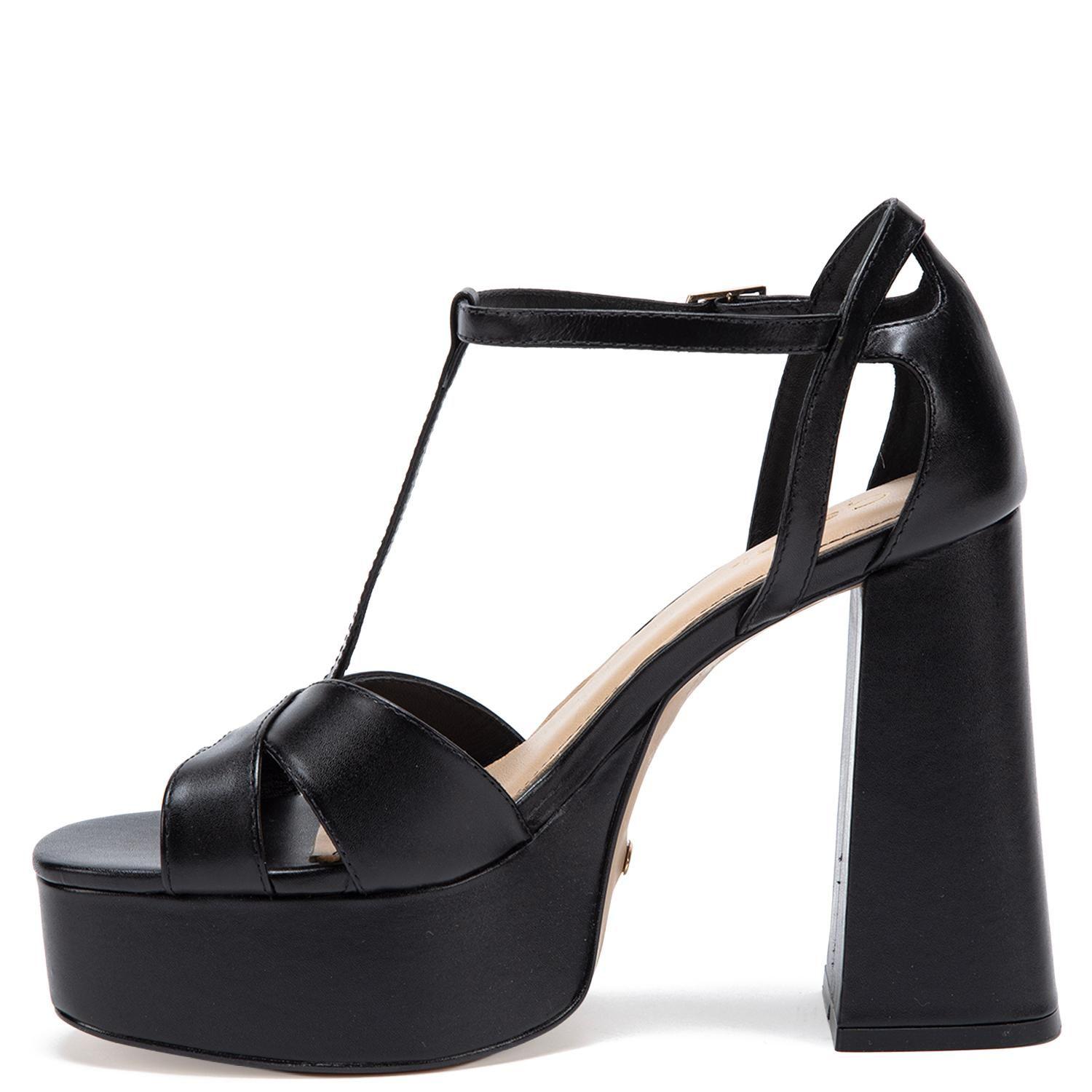 Sandalia de cuero mujer Gacel negro Rue 0661414-2
