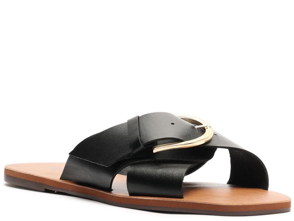 Sandalia de cuero mujer Anacapri negro Lupe C3061200280001-2