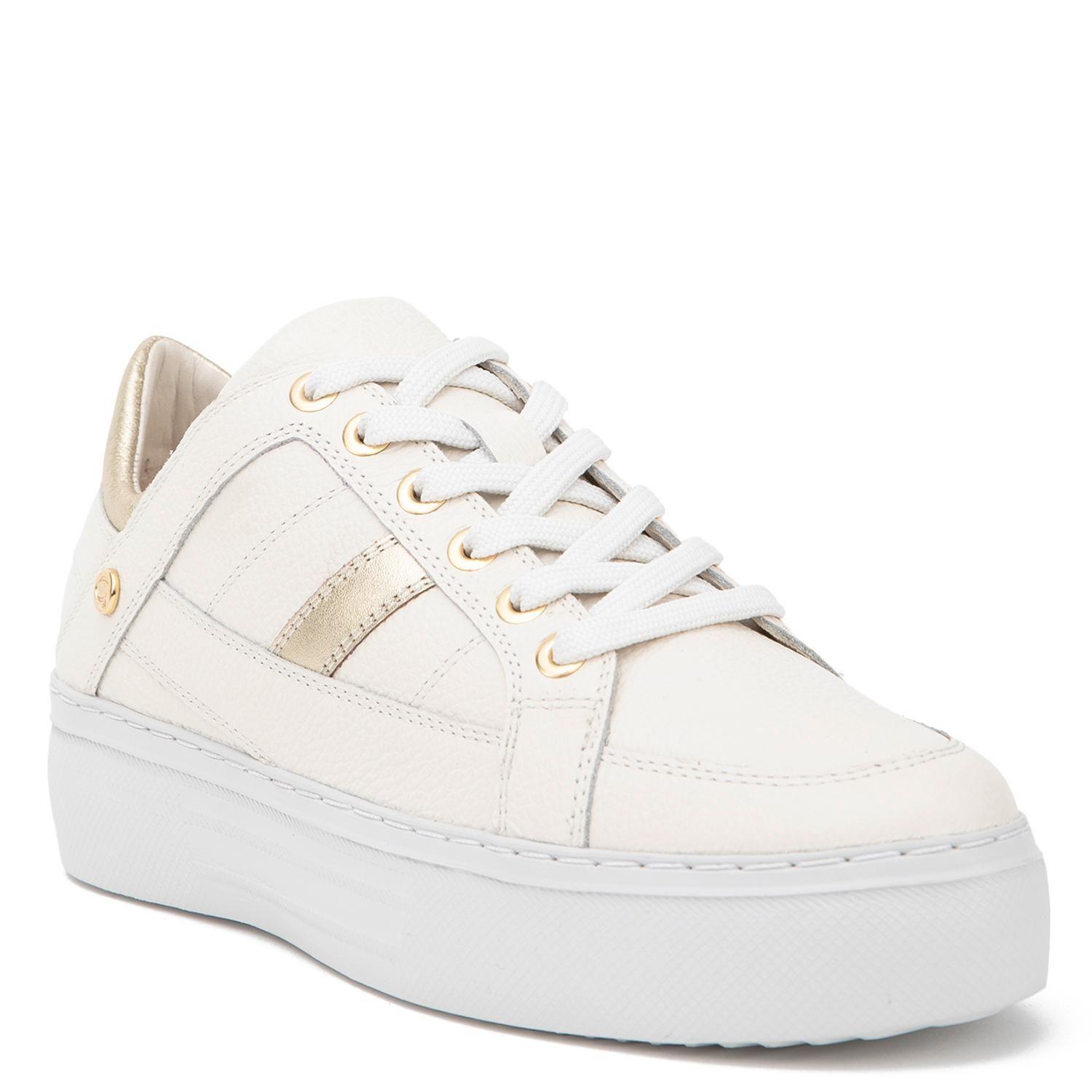 Zapatilla de cuero mujer Gacel off white Regina-2