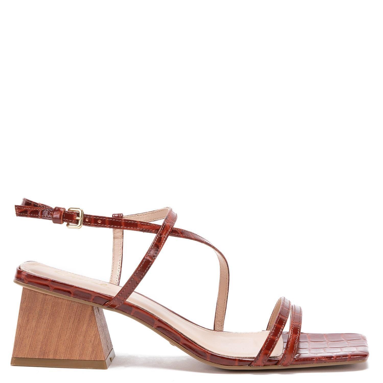Sandalia de cuero mujer Gacel Marron Mina 0659046-0