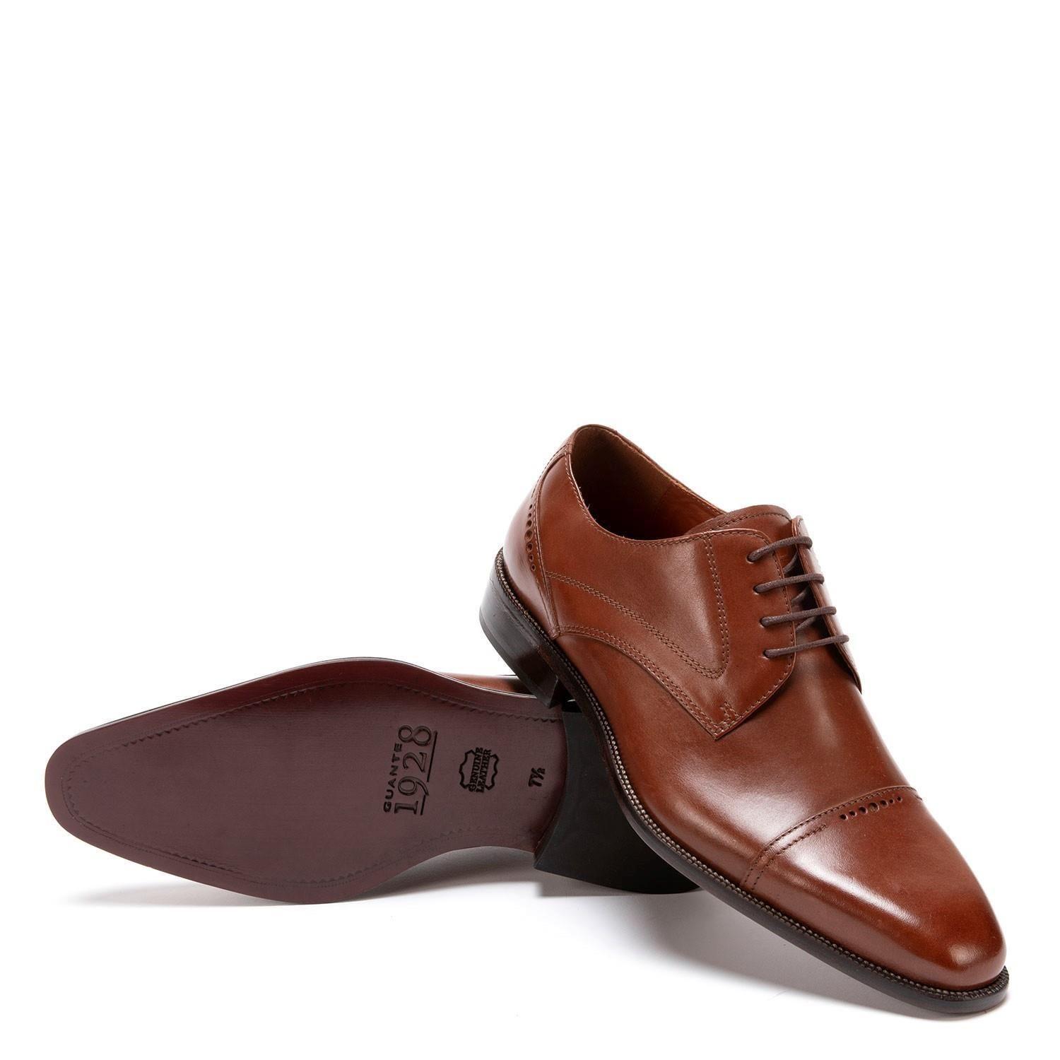 Zapato de cuero hombre Guante brandy Suela-3
