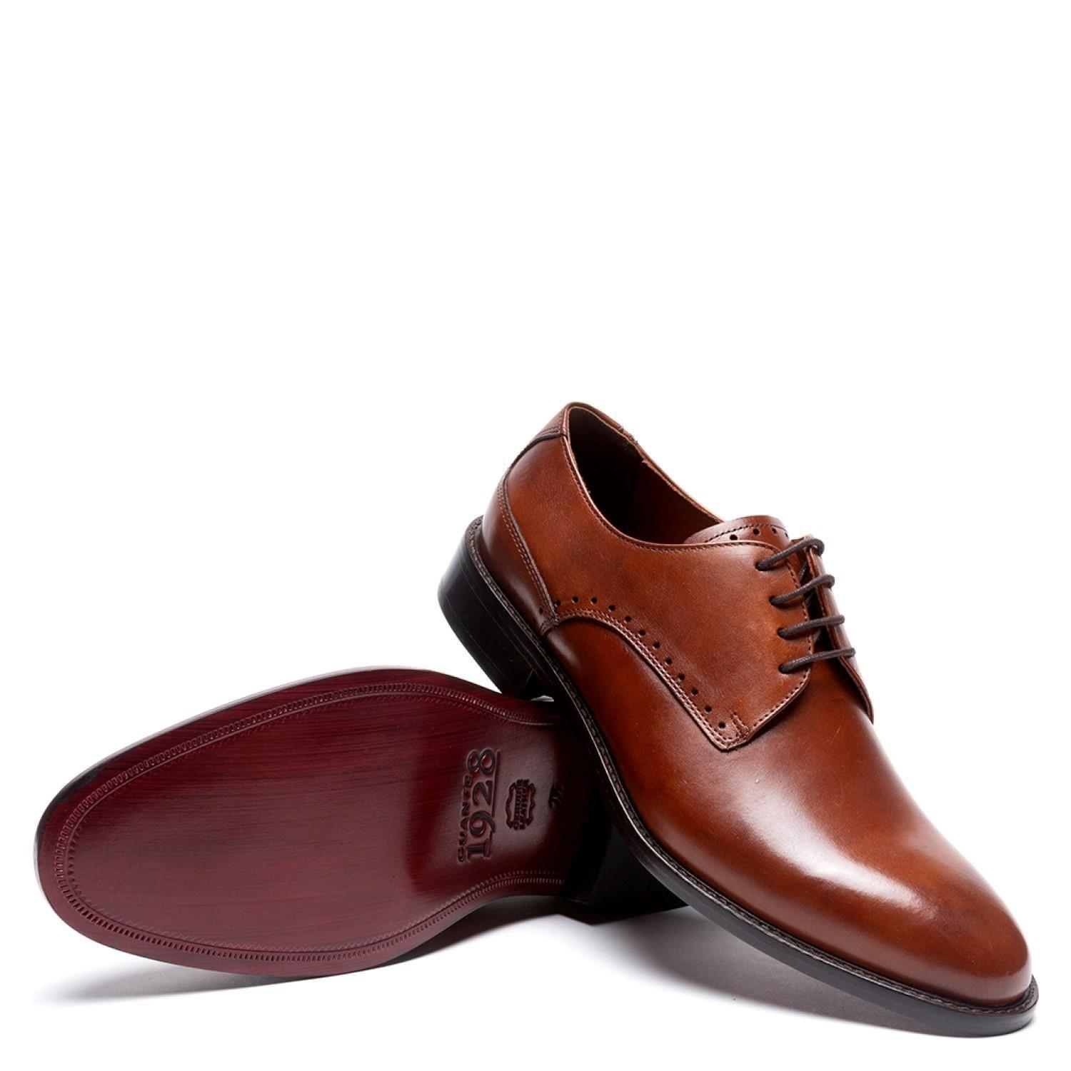 Zapato de cuero hombre Guante camel Suela 0034783-2