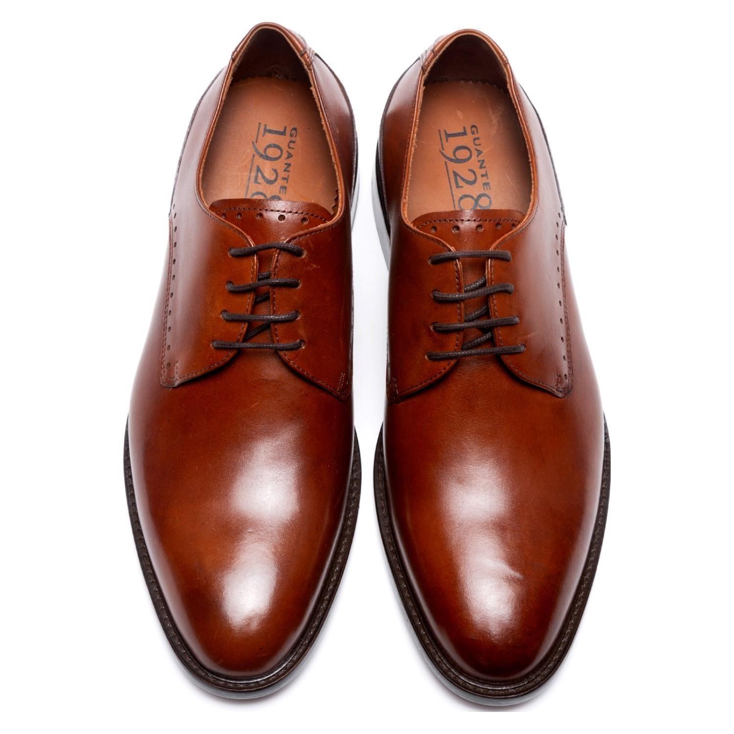 Zapato de cuero hombre Guante camel Suela 0034783-3