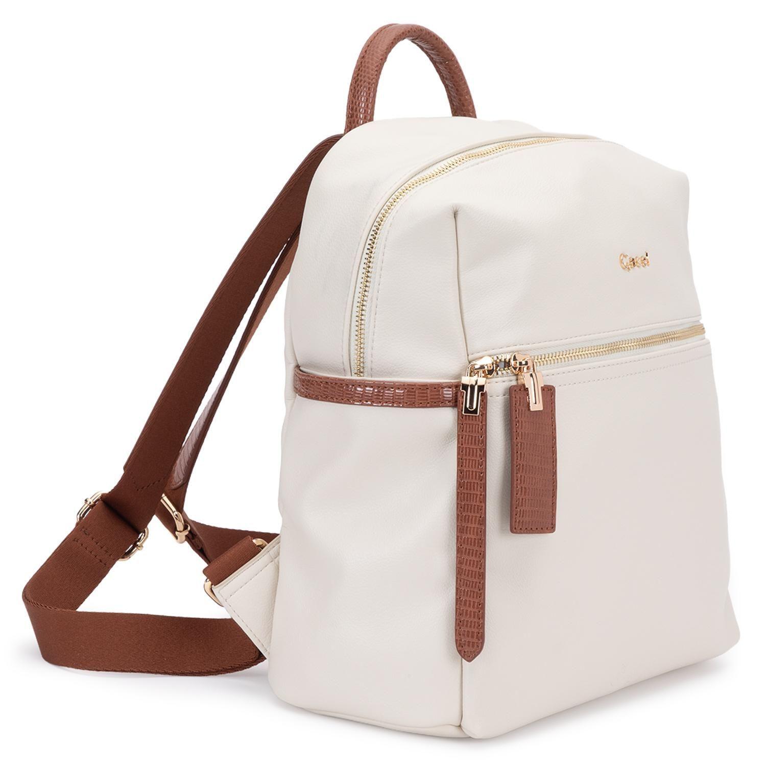 Mochila mujer Gacel off white grande-2