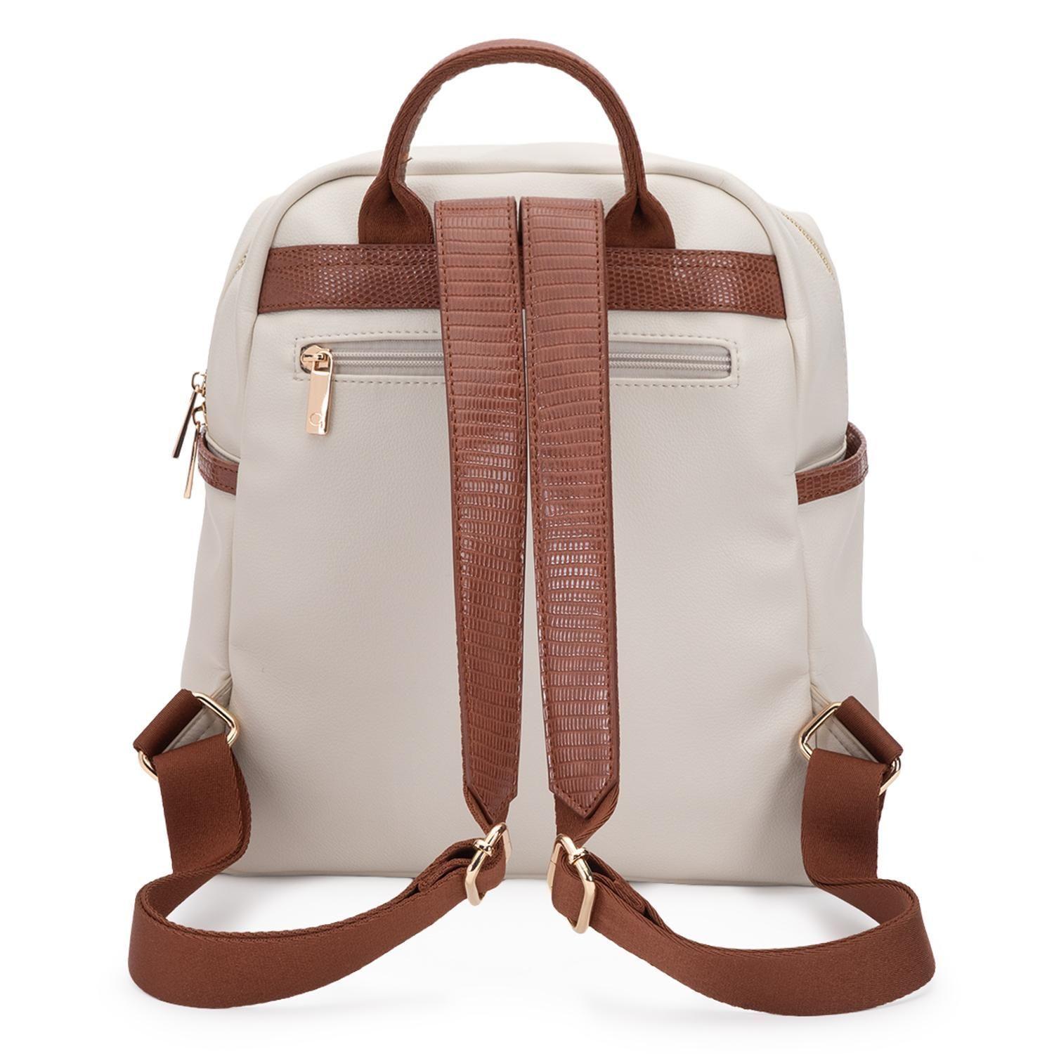 Mochila mujer Gacel off white grande-3
