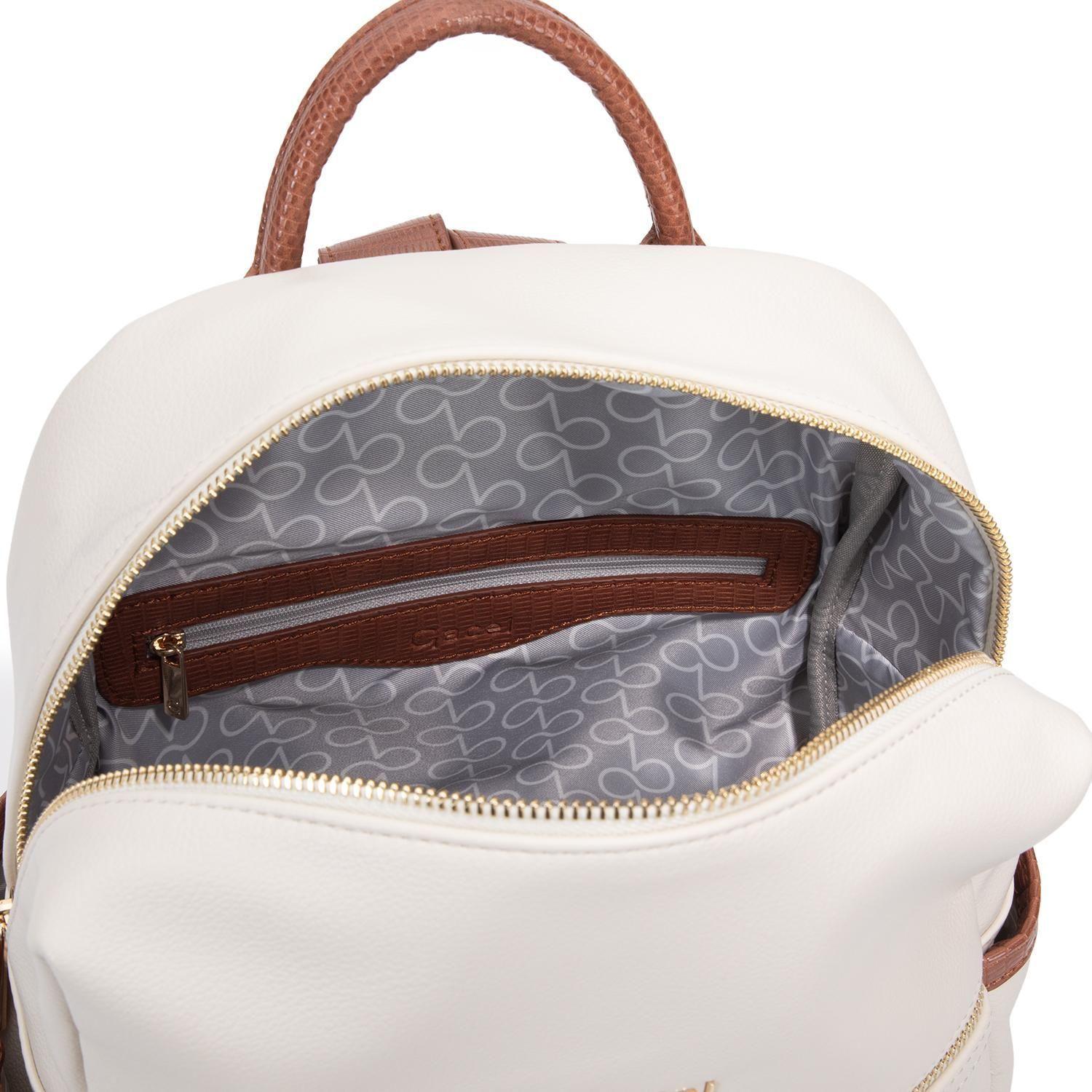 Mochila mujer Gacel off white grande-4