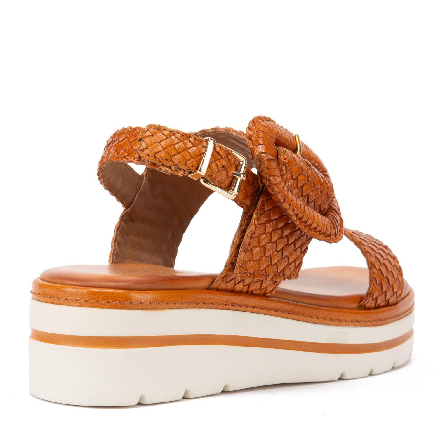 Sandalia de cuero mujer Gacel camel Elsie 0660375-4