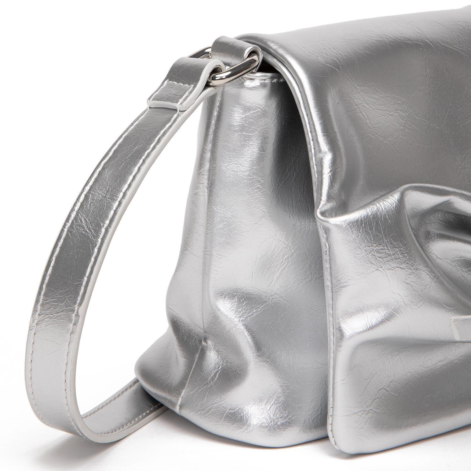 Cartera mujer Gacel plata retro con tapa-4