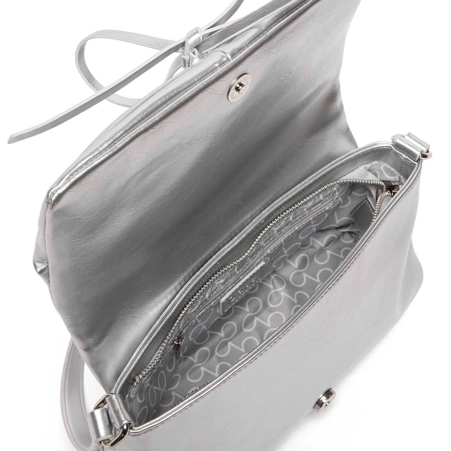 Cartera mujer Gacel plata retro con tapa-5