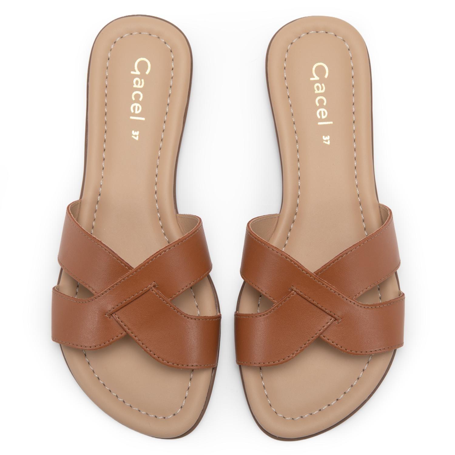 Sandalia de cuero mujer Gacel camel Sandy 0661425-3
