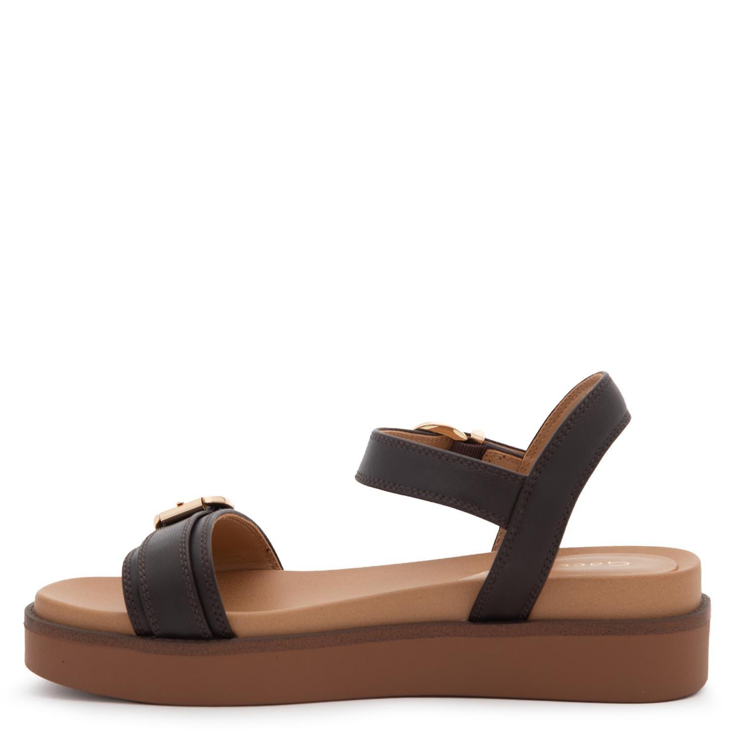 Sandalia de cuero mujer Gacel chocolate Misy-2