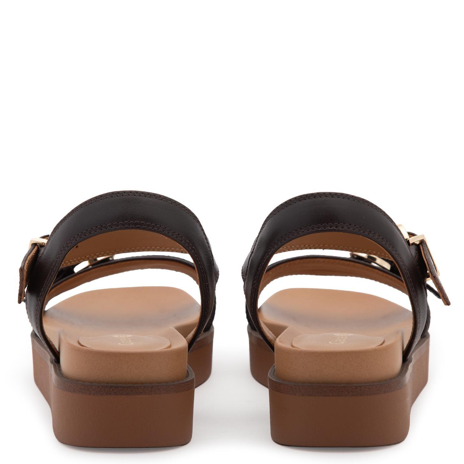 Sandalia de cuero mujer Gacel chocolate Misy-4
