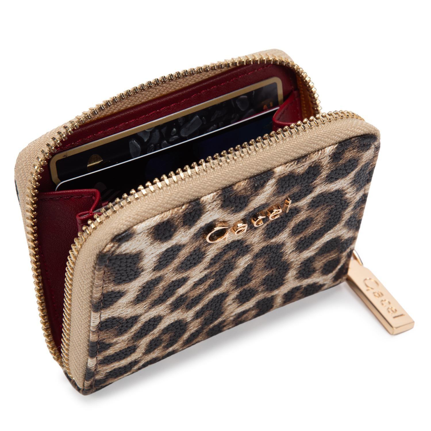 Billetera mujer Gacel leopardo con tarjetero-3