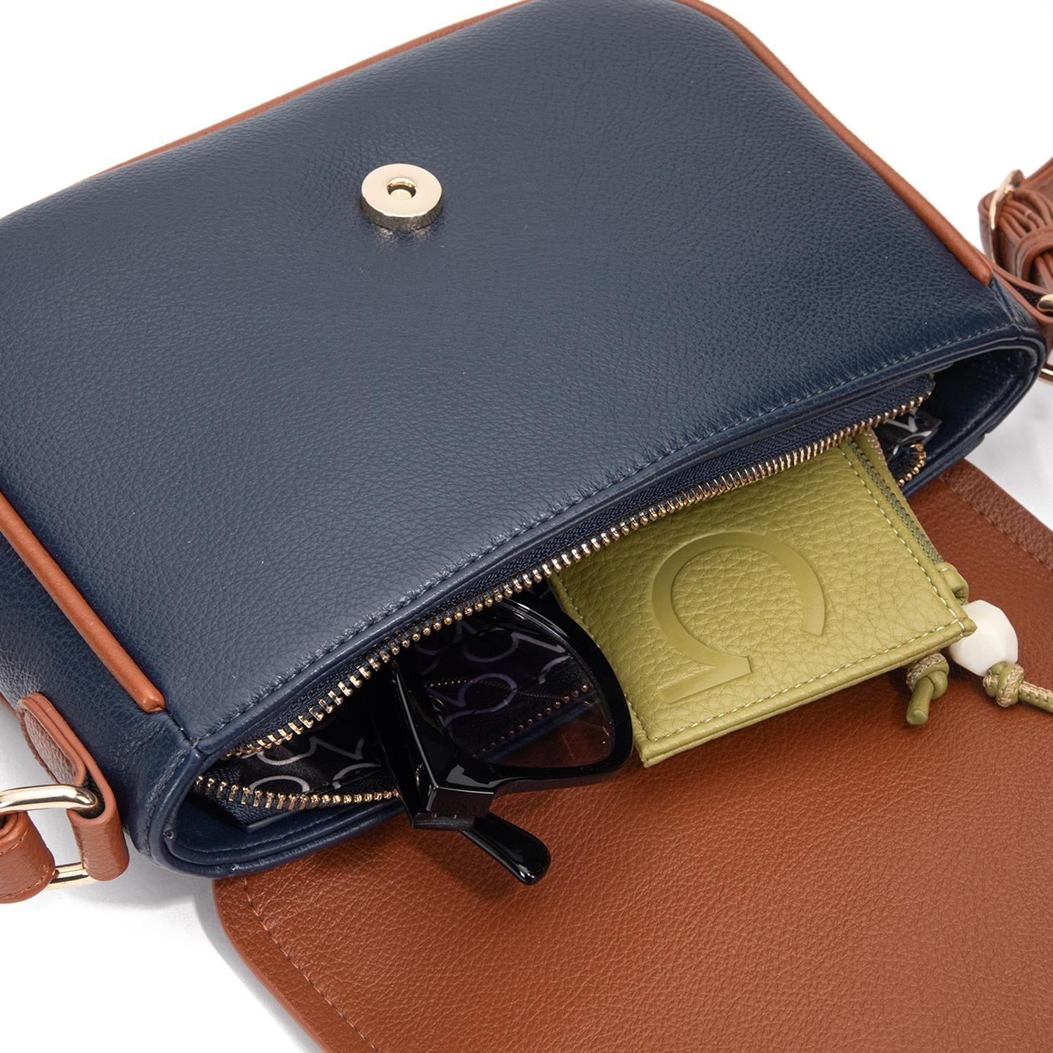 Cartera mujer Gacel marino bandolera grande-8