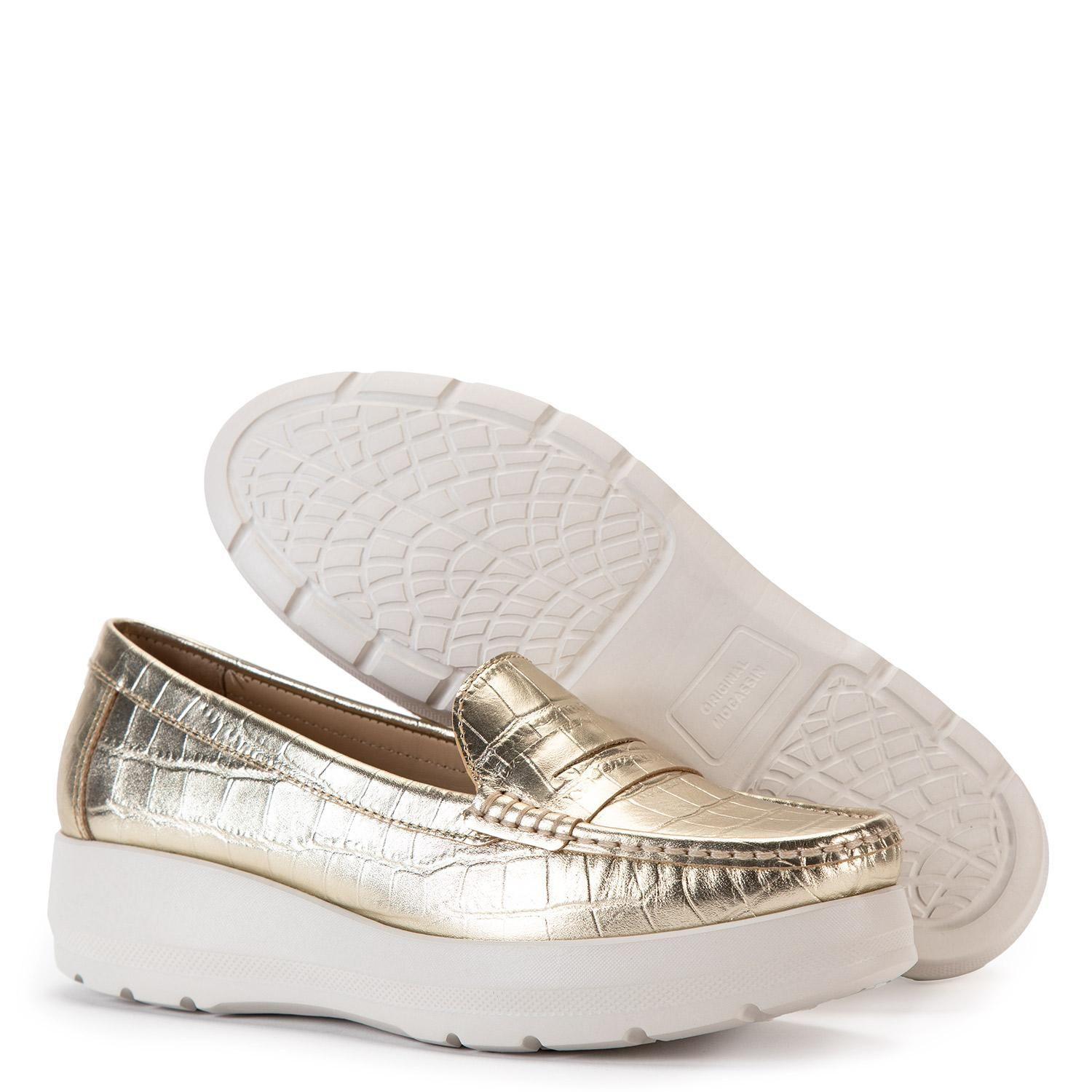 Mocasin de cuero mujer Gacel Dorado Locanda 0659611-3