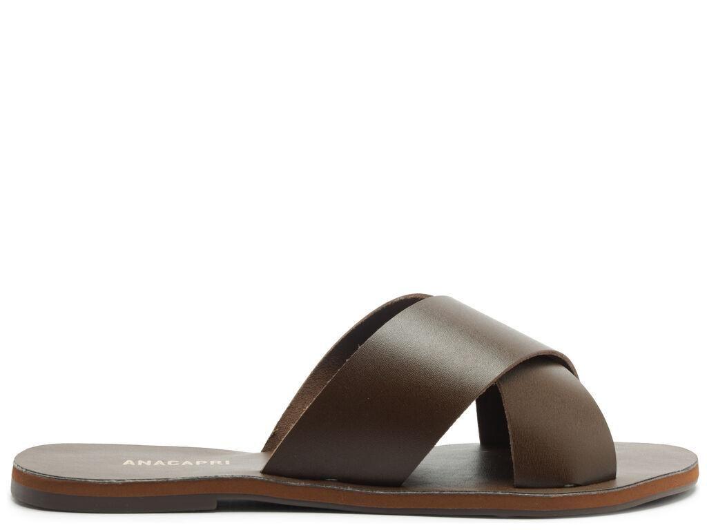 Sandalia de cuero mujer Anacapri Alba Chocolate-0