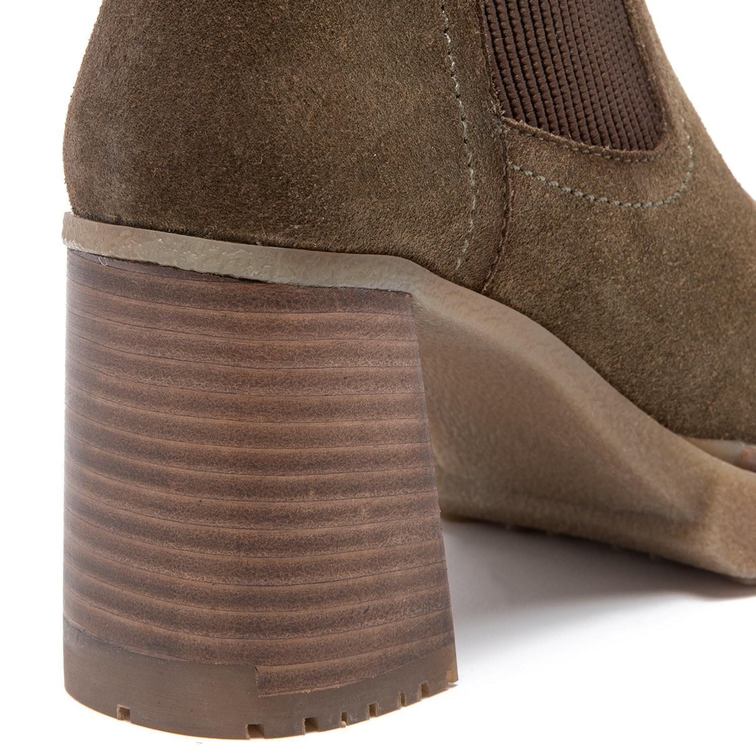 Botin de cuero mujer Gacel Olivo Pepa 0659352-3
