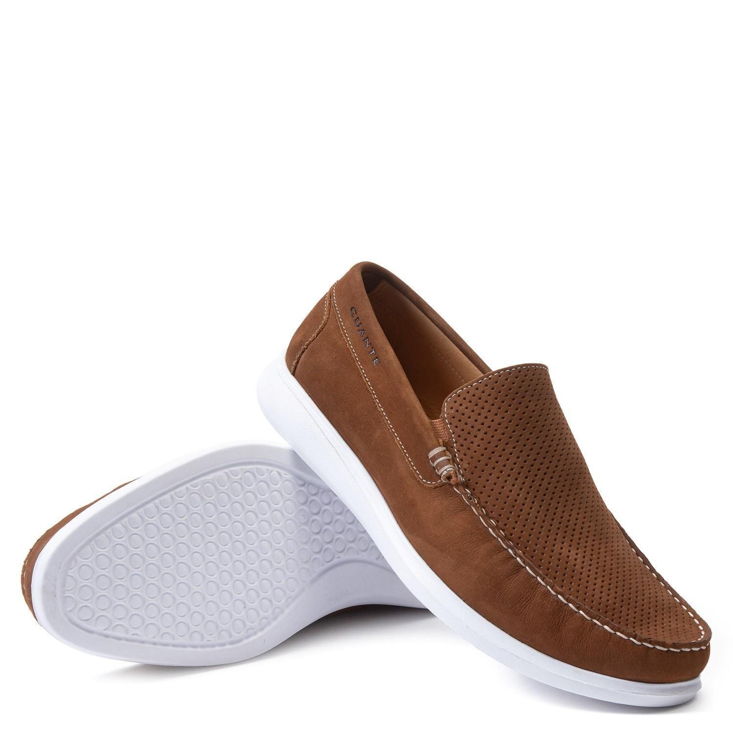 Mocasin de cuero hombre Guante Tostado Cannes 0034813-3