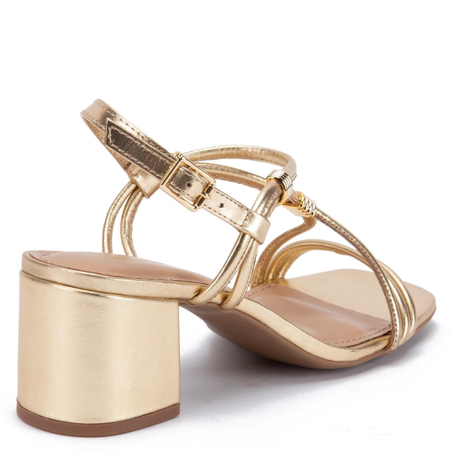 Sandalia de cuero mujer Gacel Dorado Ginger-4