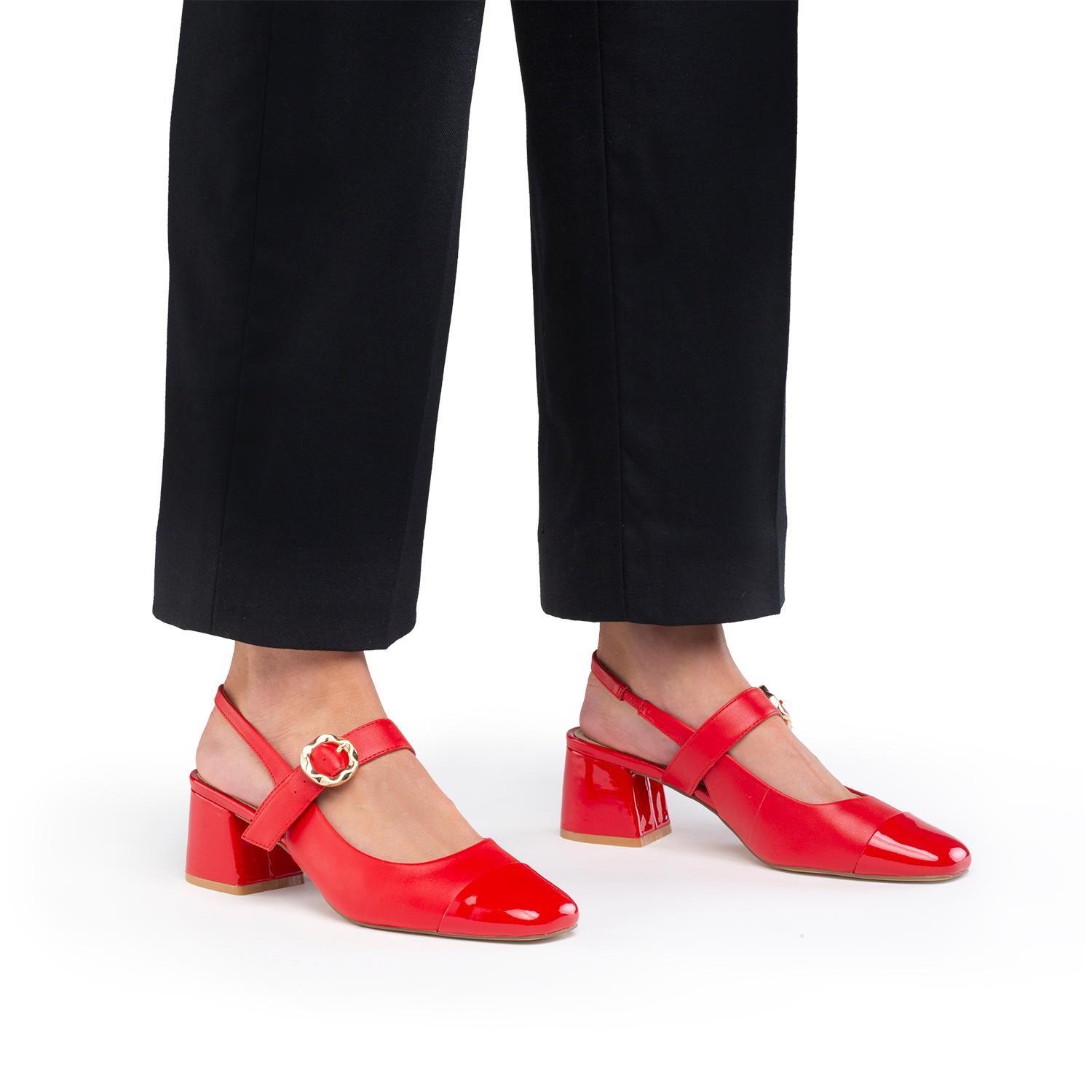 Zapato de cuero mujer Gacel rojo Coco 0660348-1