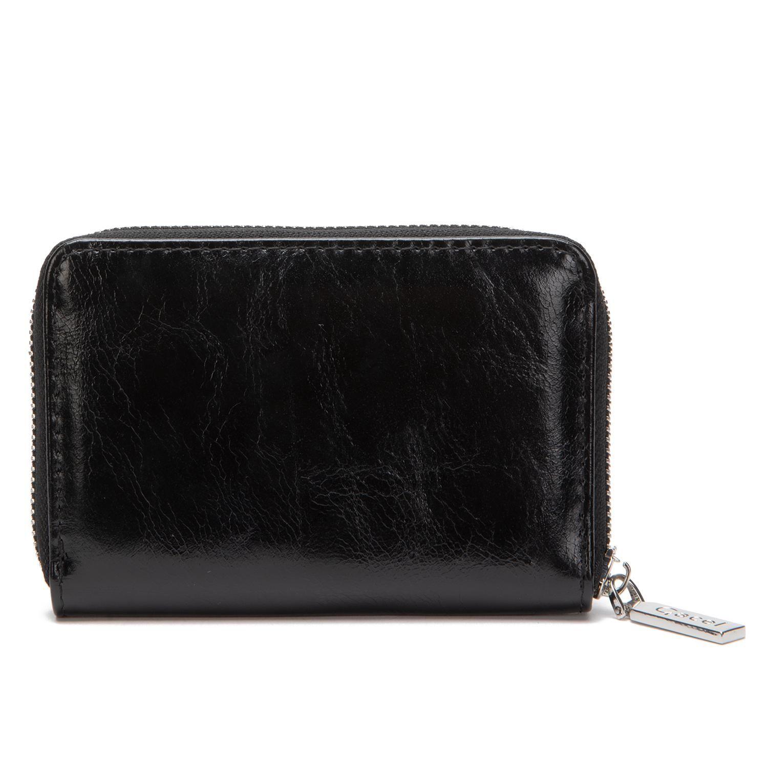 Billetera mujer Gacel negro mediana-1