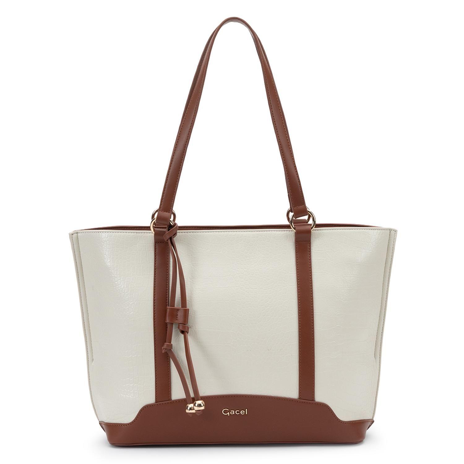 Cartera mujer Gacel off white shopping-0