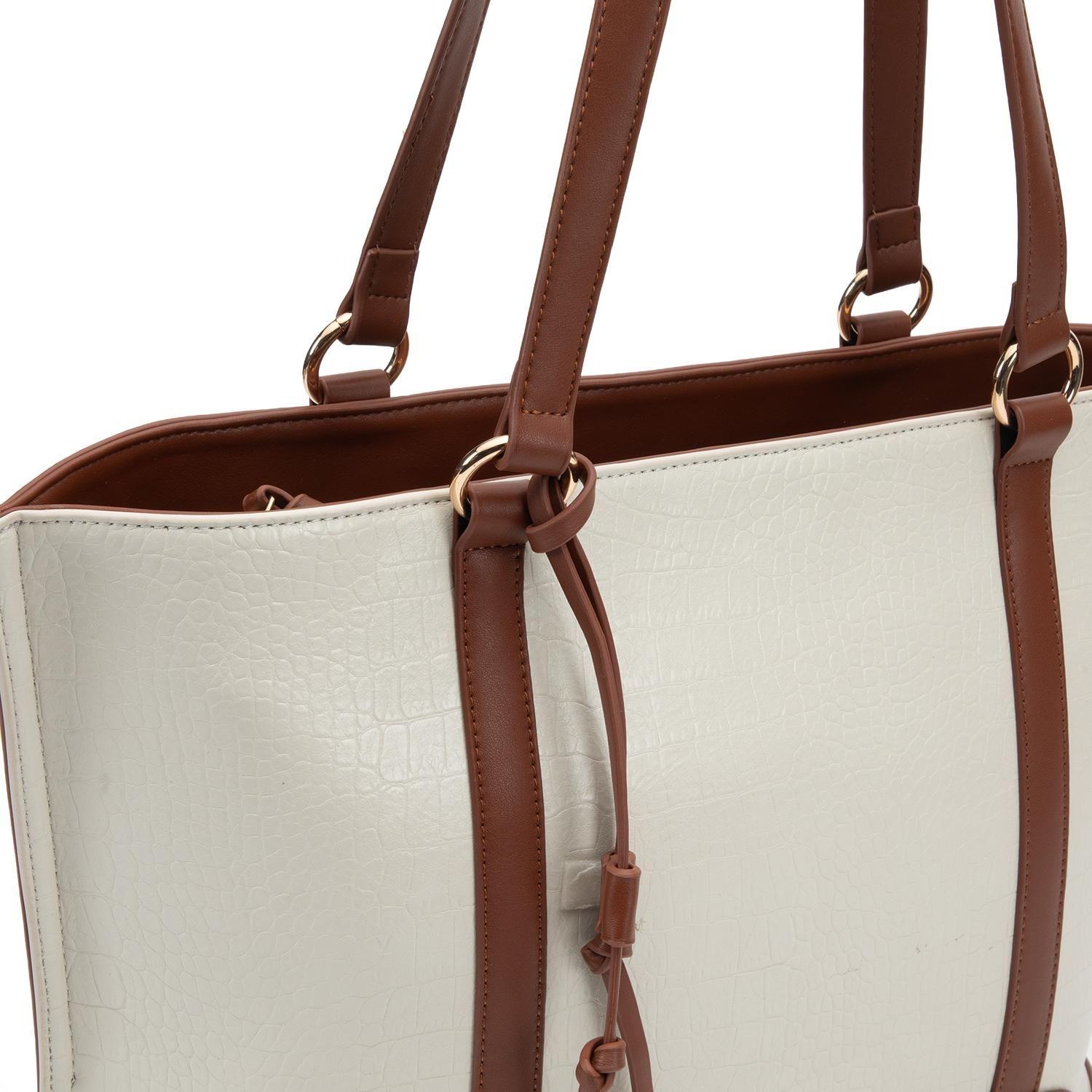 Cartera mujer Gacel off white shopping-5