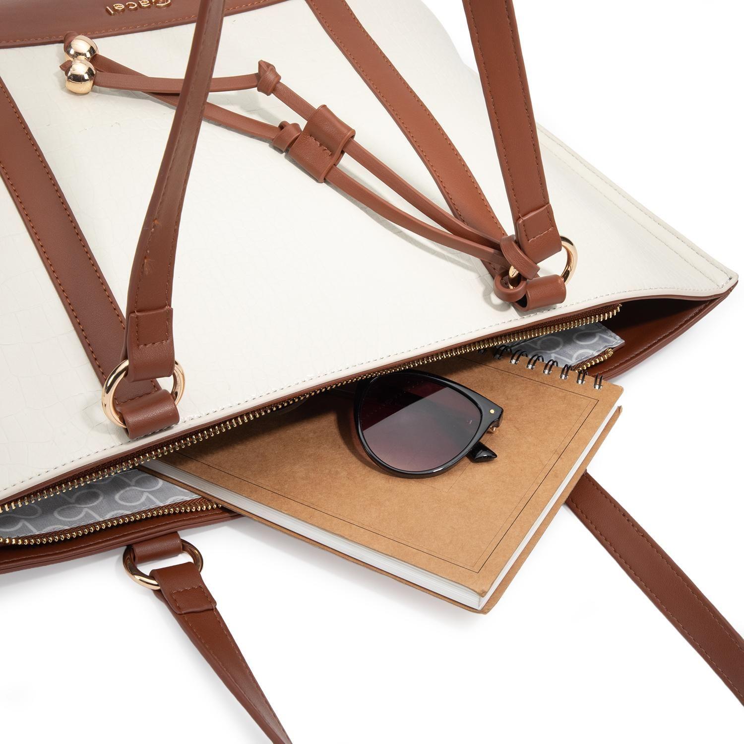 Cartera mujer Gacel off white shopping-8