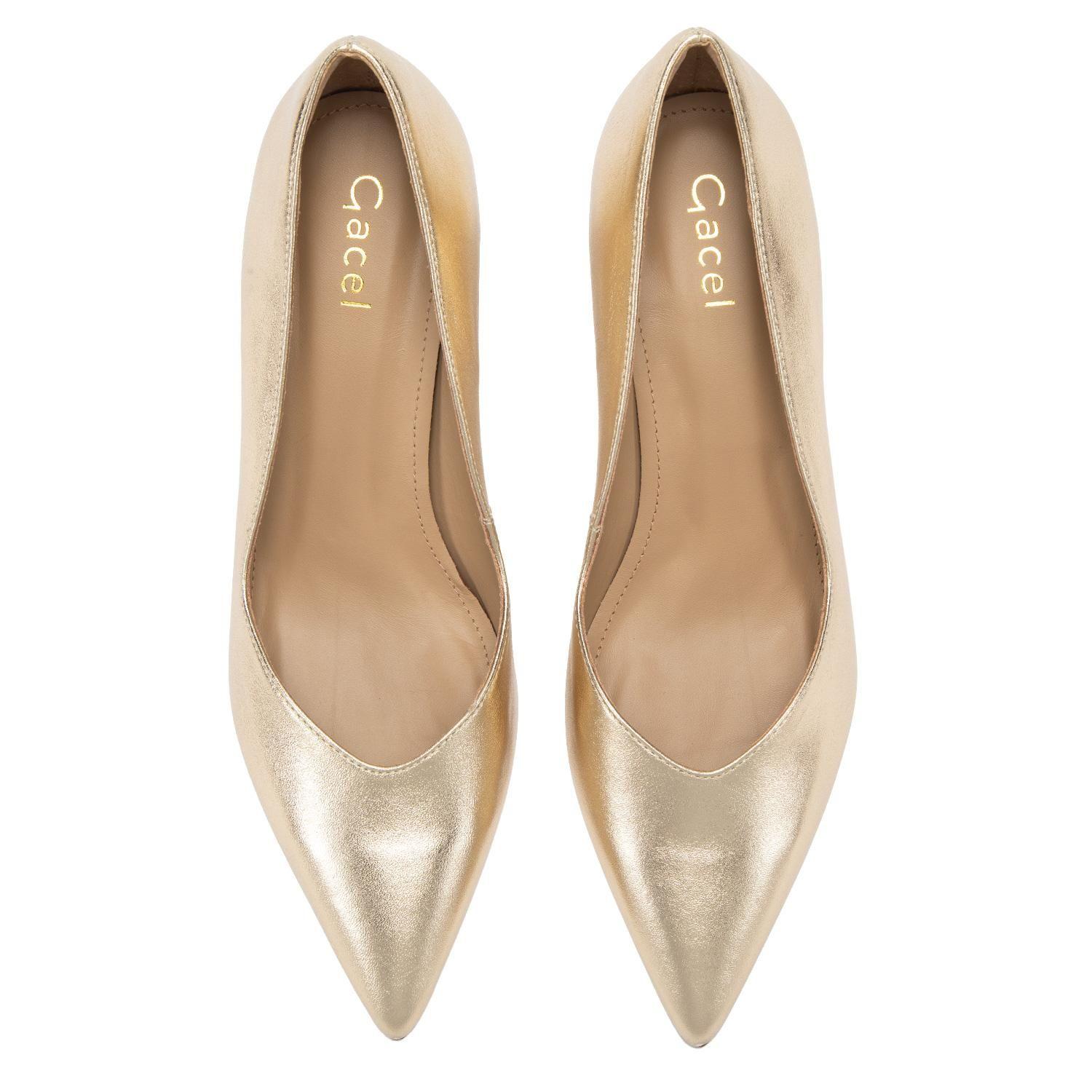 Zapato de cuero mujer Gacel dorado Nairobi 0661338-3