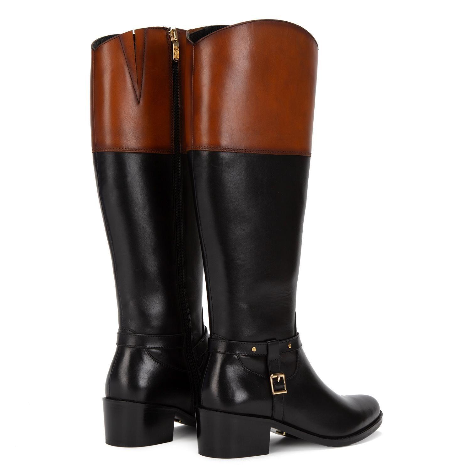 Bota de cuero mujer Gacel negro Montana 0660016-3