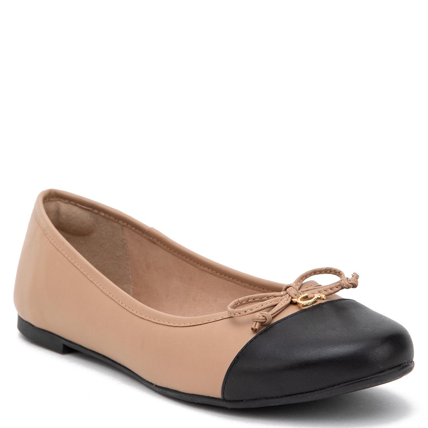 Ballerina de cuero mujer Gacel beige Ikia 0660831-2