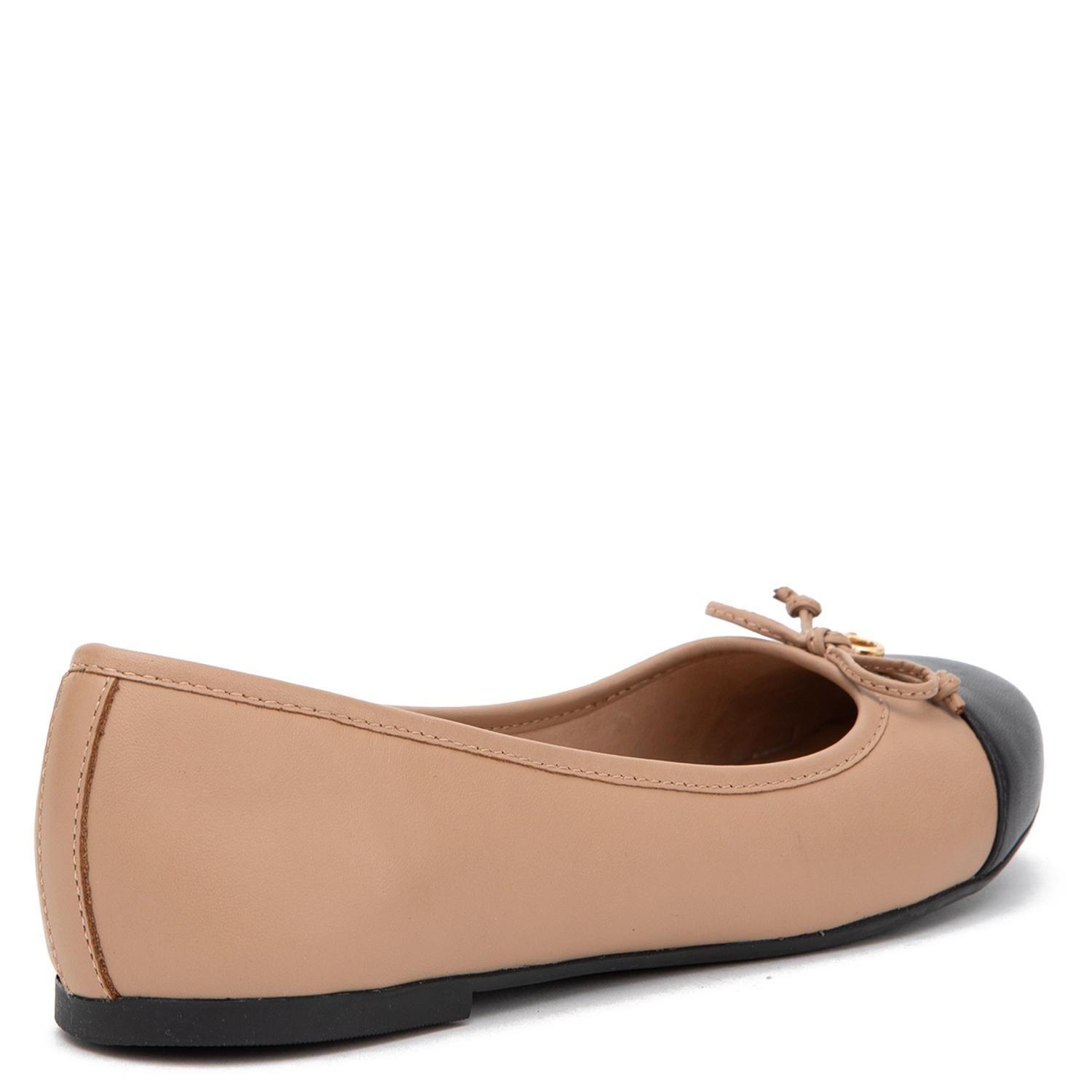 Ballerina de cuero mujer Gacel beige Ikia 0660831-4
